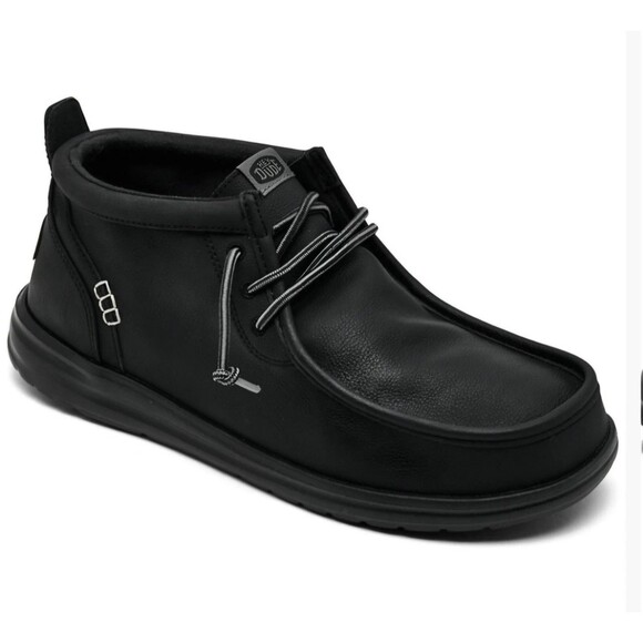 Hey Dude Men\'s Wally Mid Work Athletic Casual Sneakers BLACK NEW SZ 14 main image 6